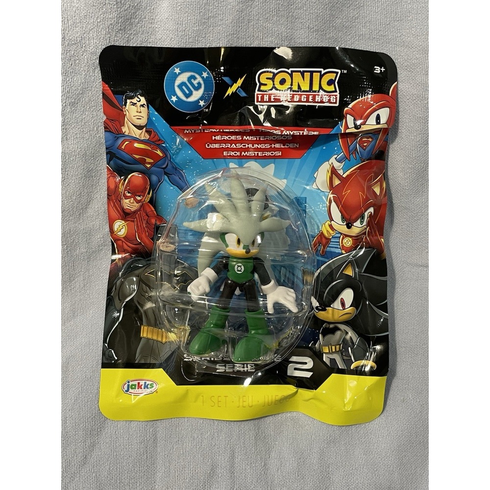 New DC x Sonic the Hedgehog Heroes Pack 2.5" Toy Series 2 Silver Green Lantern